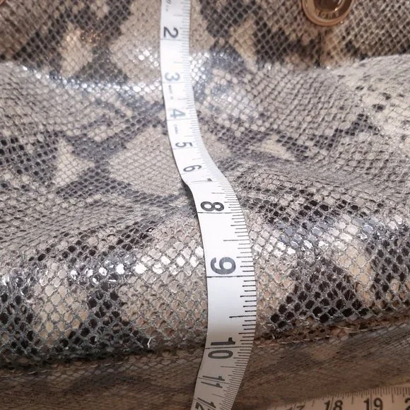 Michael Kors Jet Set Snake Print Python Leather Tote Bag - Picture 11 of 13